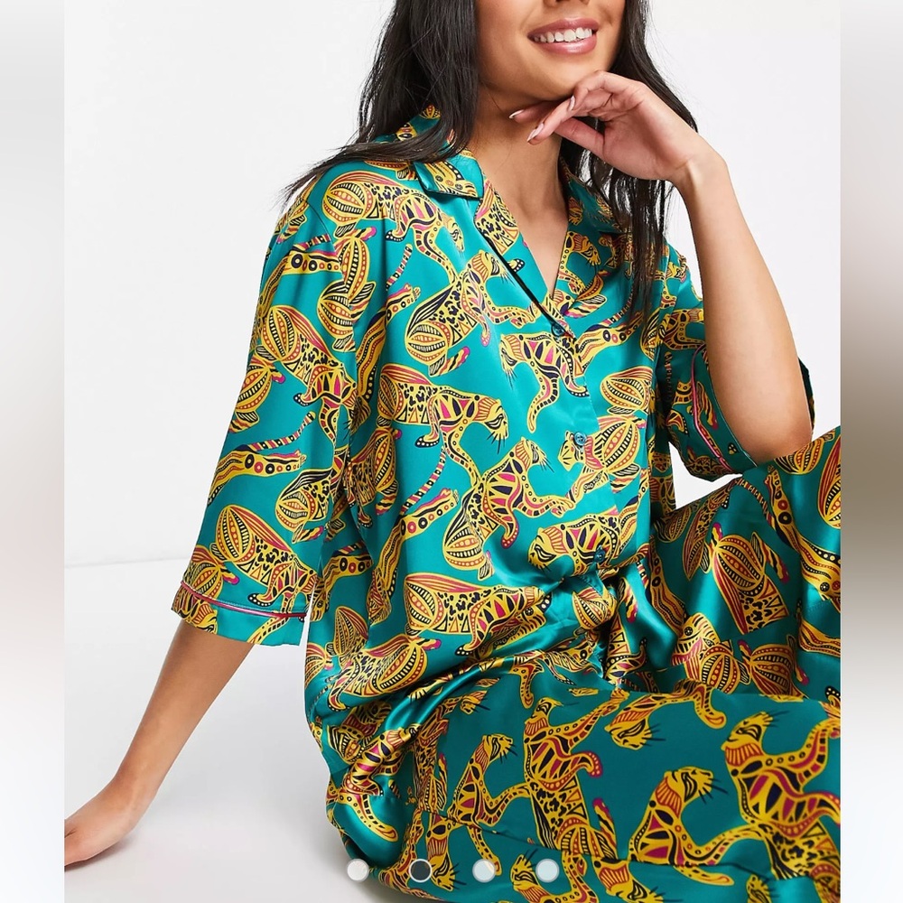 The Wellness Project x Chelsea Peers patterned pj set.Size small and size medium